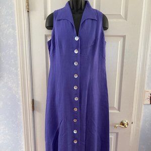 Jessica Howard Shirtdress Maxi dress with abalone buttons